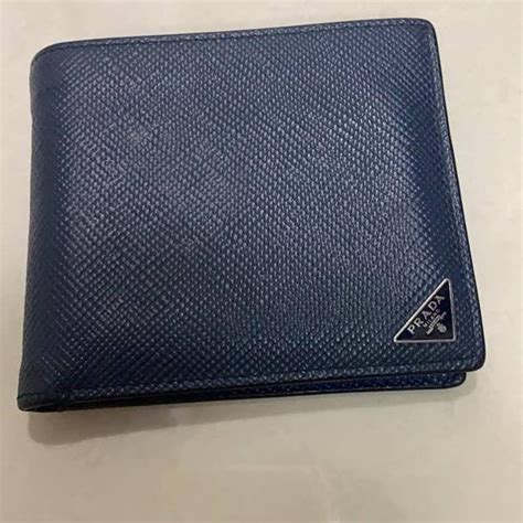 prada wallet blue men|Prada saffiano wallet blue.